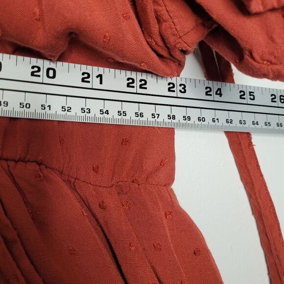 Torrid Midi Swiss Linen Surplice Dress Tandoori Spice Plus Size casual - Picture 6 of 8